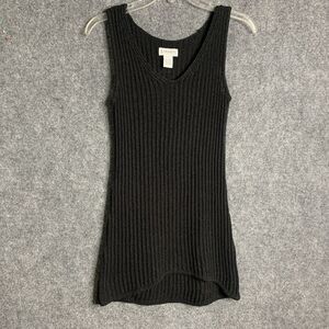 Carmen Marc Valvo Long Sweater Vest Women S Loose Knit Stretch Hi-Low Fitted